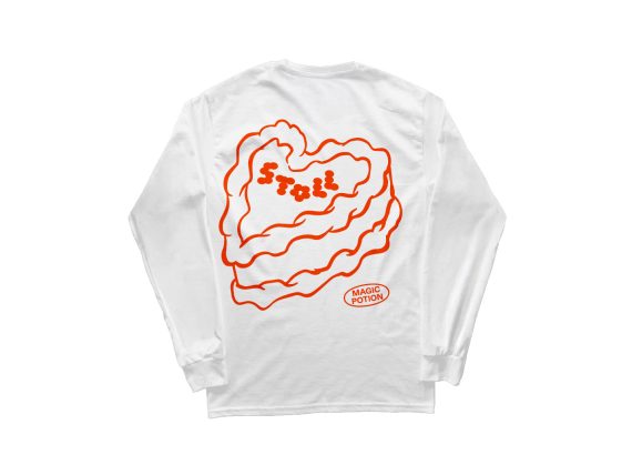Long Sleeve white / orange