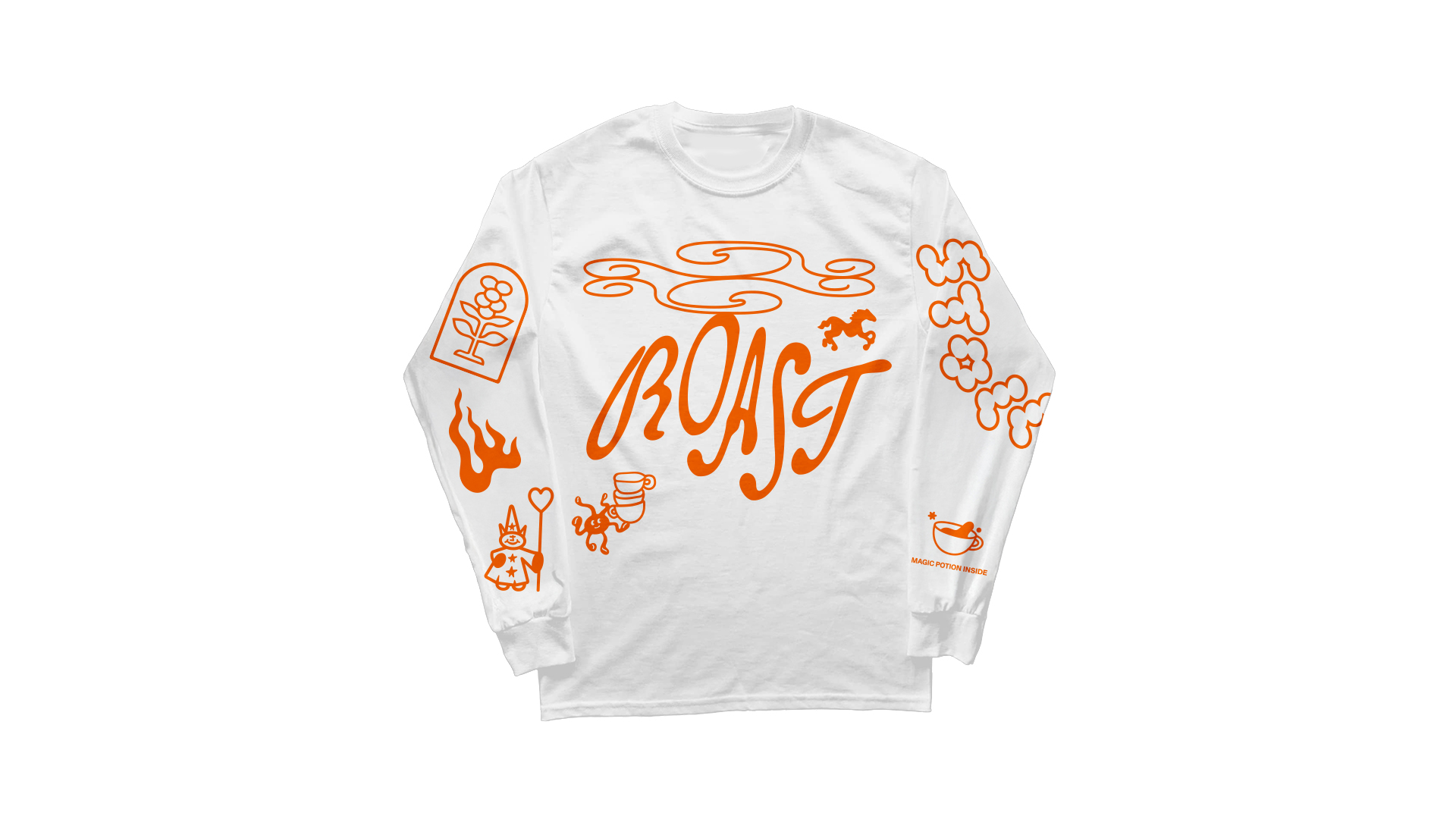 Long Sleeve white / orange – Bild 3